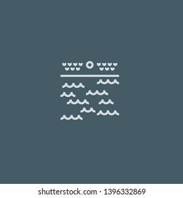 Ocean vector icon. Ocean concept stroke symbol design. Thin graphic elements vector illustration, outline pattern for your web site design, logo, UI. EPS 10.