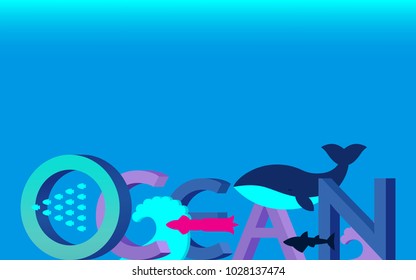 Ocean vector illustration 