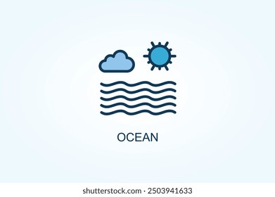 Ocean vector or logo sign symbol illustration