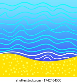 ocean vector, water vector, lines vector, beach vector, joyful, happy, inspirational, summer, background, icon, logo, emphasis, fading colors, rocks and sand 