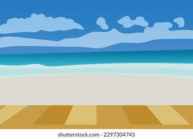 Ocean view  vector image or clipart