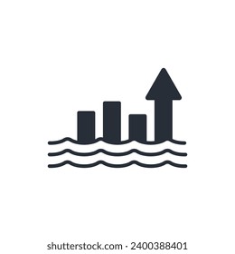 ocean warming icon. vector.Editable stroke.linear style sign for use web design,logo.Symbol illustration.