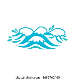 ocean water flat style icon vector illustration design