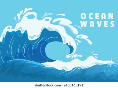 Ocean water illustration vector, wave illustrator