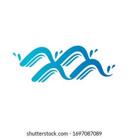 Farbverlauf-Symbol der Meereswasserlinie Vektorgrafik-Design