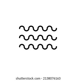 Ocean, Water, River, Sea Solid Line Icon Vector Illustration Logo Template. Suitable For Many Purposes.