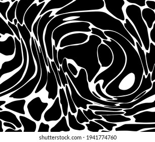 Ocean Water Texture with Ripples and Reflections. Pop art illustration for poster or wall print with trendy wavy pattern.
