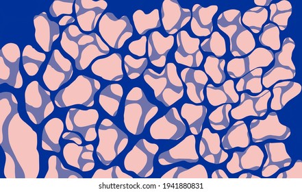 Ocean Water Texture with Ripples and Reflections. Pop art vaporwave style illustration for poster or wall print with trendy wavy pattern.