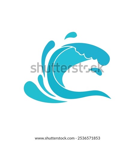 Ocean water vector art icon