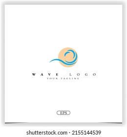 Ocean water wave logo premium elegant template vector eps 10