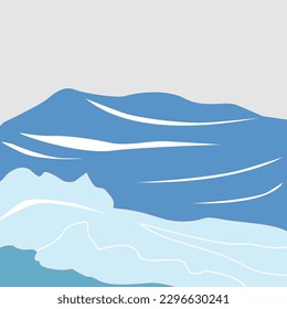 Ocean Water Wave Vector Illustration