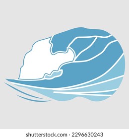 Ocean Water Wave Vector Illustration