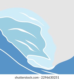 Ocean Water Wave Vector Illustration