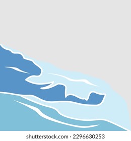 Ocean Water Wave Vector Illustration