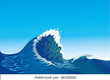 Ocean Wave Stock Vector (Royalty Free) 283100243 | Shutterstock