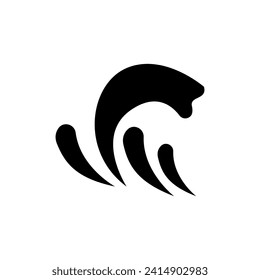 Vector de iconos abstractos de ondas oceánicas