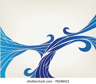 ocean wave, abstract vector background