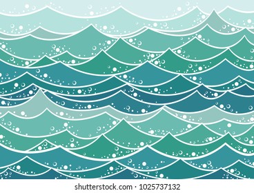 Ocean wave background vector.