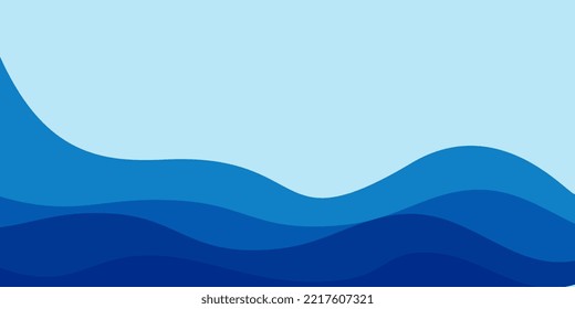 Ocean wave background vector illustration