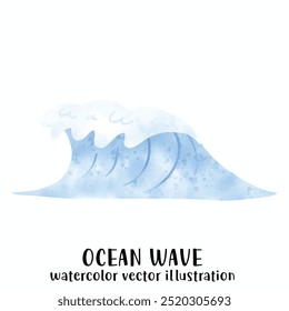 Ola del océano, Ola, Playa, Océano, Ilustración vectorial
