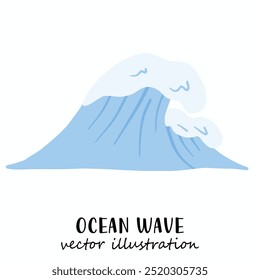 Ocean wave, Wave, Beach, Ocean, Vector illustration