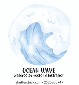 Ola del océano, Ola, Playa, Océano, Ilustración vectorial