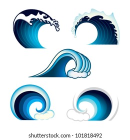 ocean wave contour set