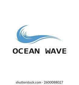 ocean wave creative logo design template