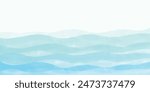 Ocean wave curve line vector background. Abstract ocean splashing waves.. Luxury design with underwater plants and watercolor splash. Template design for text, packaging and prints.