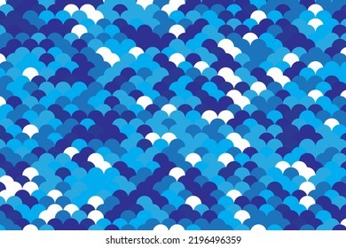 ocean wave fish scale curve seamless tropical theme background can be use for commercial banner food and beverage tourism brochure label product presentation package design vector eps.