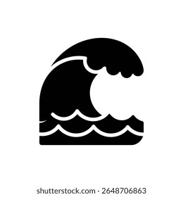 Onda oceânica com ponta de espuma para a cena litorânea ou costeira