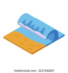 Ocean wave icon isometric vector. Sea surf. Water storm