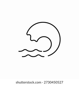 ocean wave icon sign vector