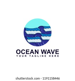 Ocean wave icon, tsunami vector icon