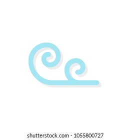 Ocean wave icon. Vector illustration, flat design