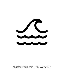 ocean wave icon vector symbol