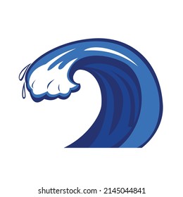 ocean wave illustration vector design