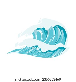 vector de onda oceánica aislado