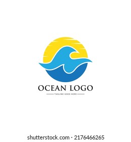 Ocean Wave Logo Design Inspiration Stock Vector (Royalty Free ...