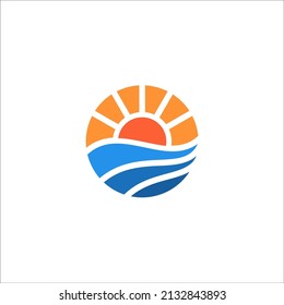 diseño del logo de la ola oceánica. plantillas de logotipo adaptadas a la identidad