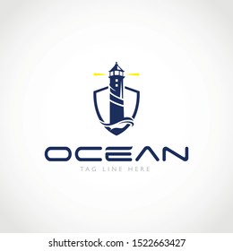 ocean wave logo design vector inspiration