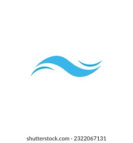 Ozeanwellenlogo mit Sonnendesign-Vektorvorlage.