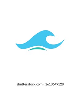 Ocean wave logo template vector icon design