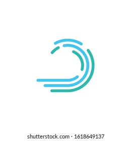 Ocean wave logo template vector icon design