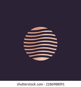 Ocean Wave Logo Template Vector, Ocean simple and modern logo design