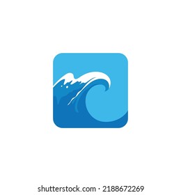 Ocean Wave Logo Template Vector, Ocean simple and modern logo design
