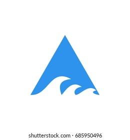 ocean wave logo vector