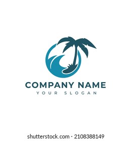 Ocean wave logo vector design