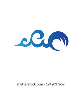 Plantilla de diseño de ilustración de vector con logotipo de onda oceánica - Vector