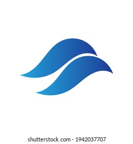 Plantilla de diseño de ilustración de vector con logotipo de onda oceánica - Vector